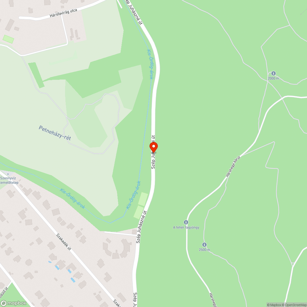 Szép-Juhászné kikanyarodás bejelentés helye