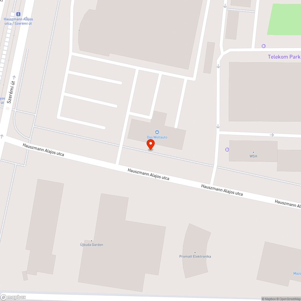 Utcán elhagyott autó bejelentés helye