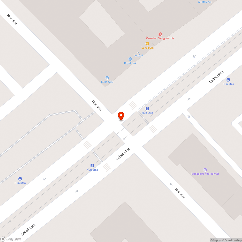 Életveszélyes gyalogátkelő bejelentés helye