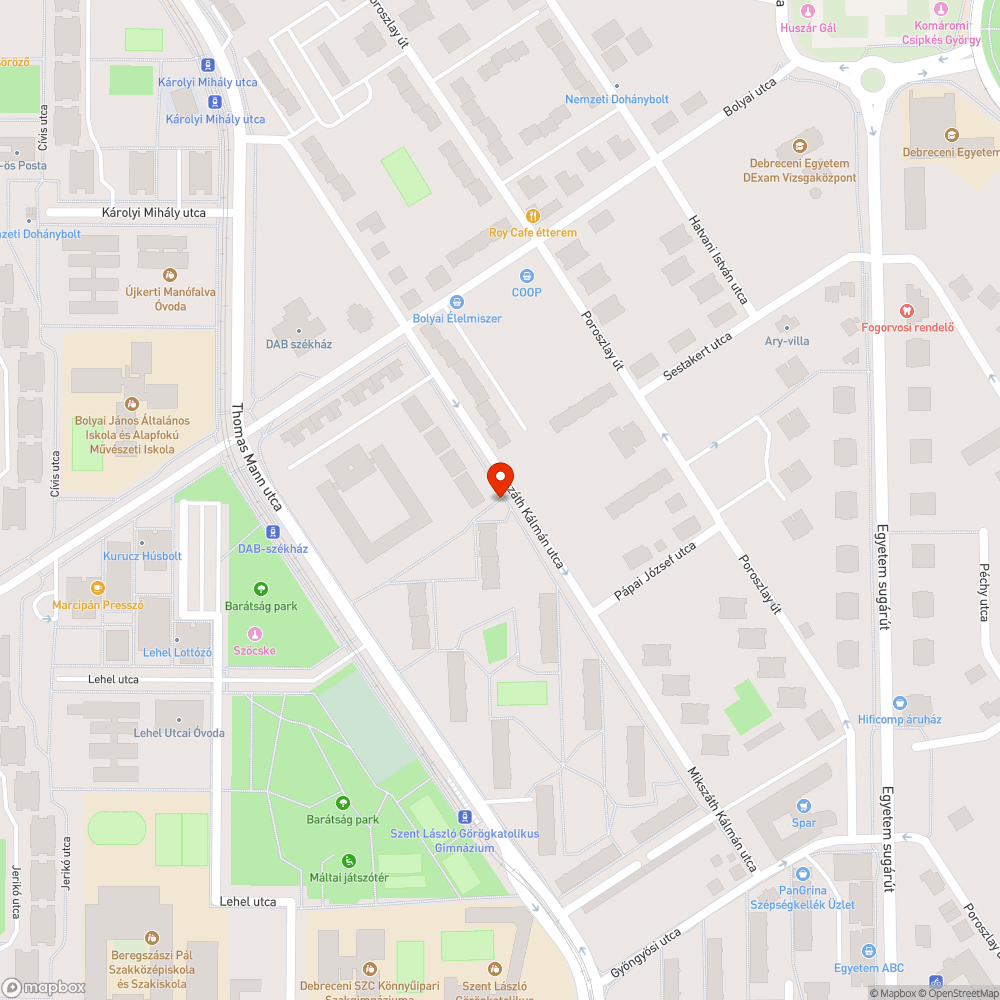 Kiömlött szemét bejelentés helye