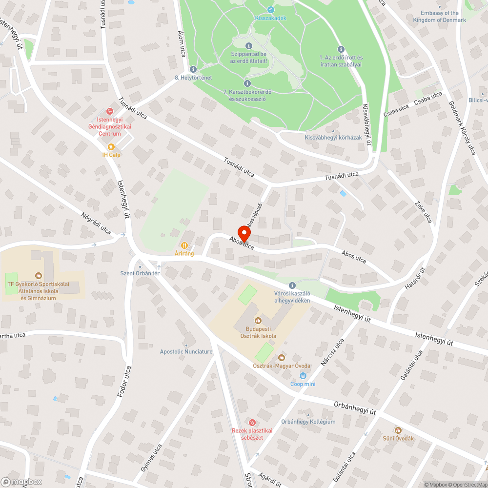 Veszélyes, leszakadás közeli ág bejelentés helye