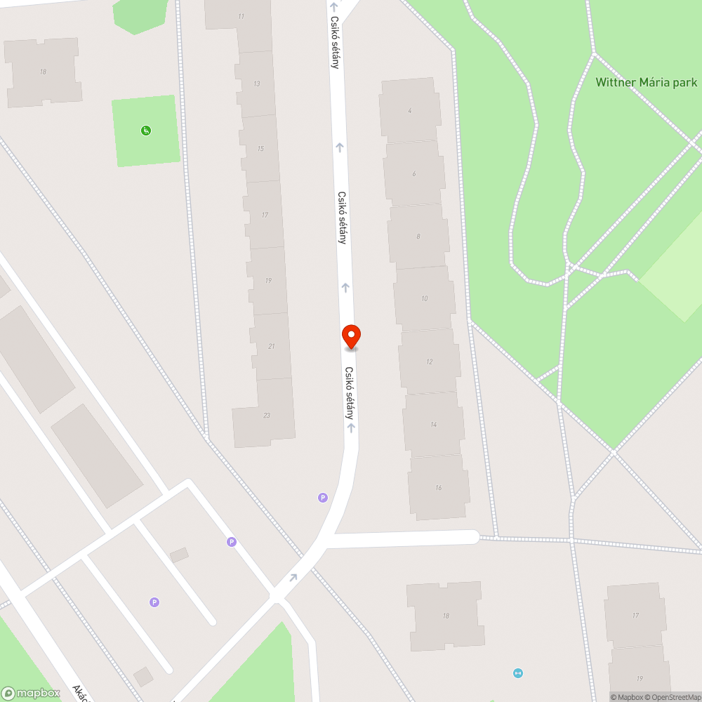 Kátyuk a Csikó sétányon bejelentés helye