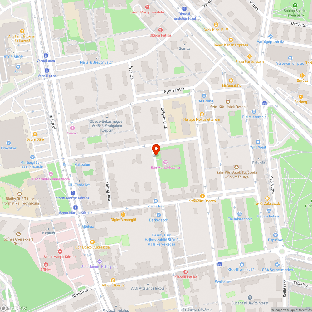 Kevés kerékpár tároló az OKK-nál bejelentés helye