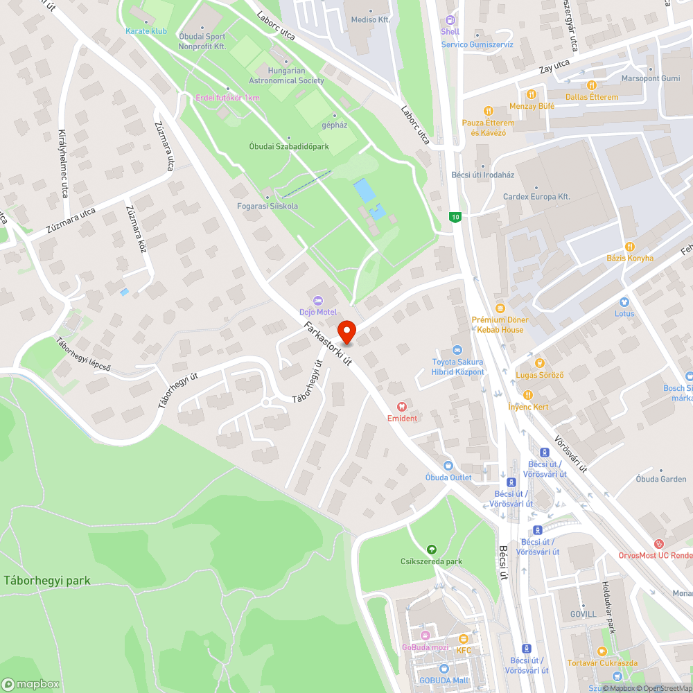 Úthibák a Farkastorki úton bejelentés helye