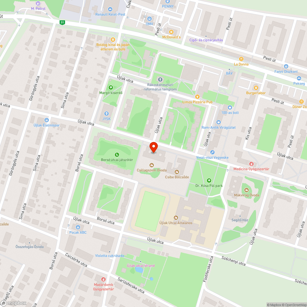 Forgolomból kivont jármű bejelentés helye