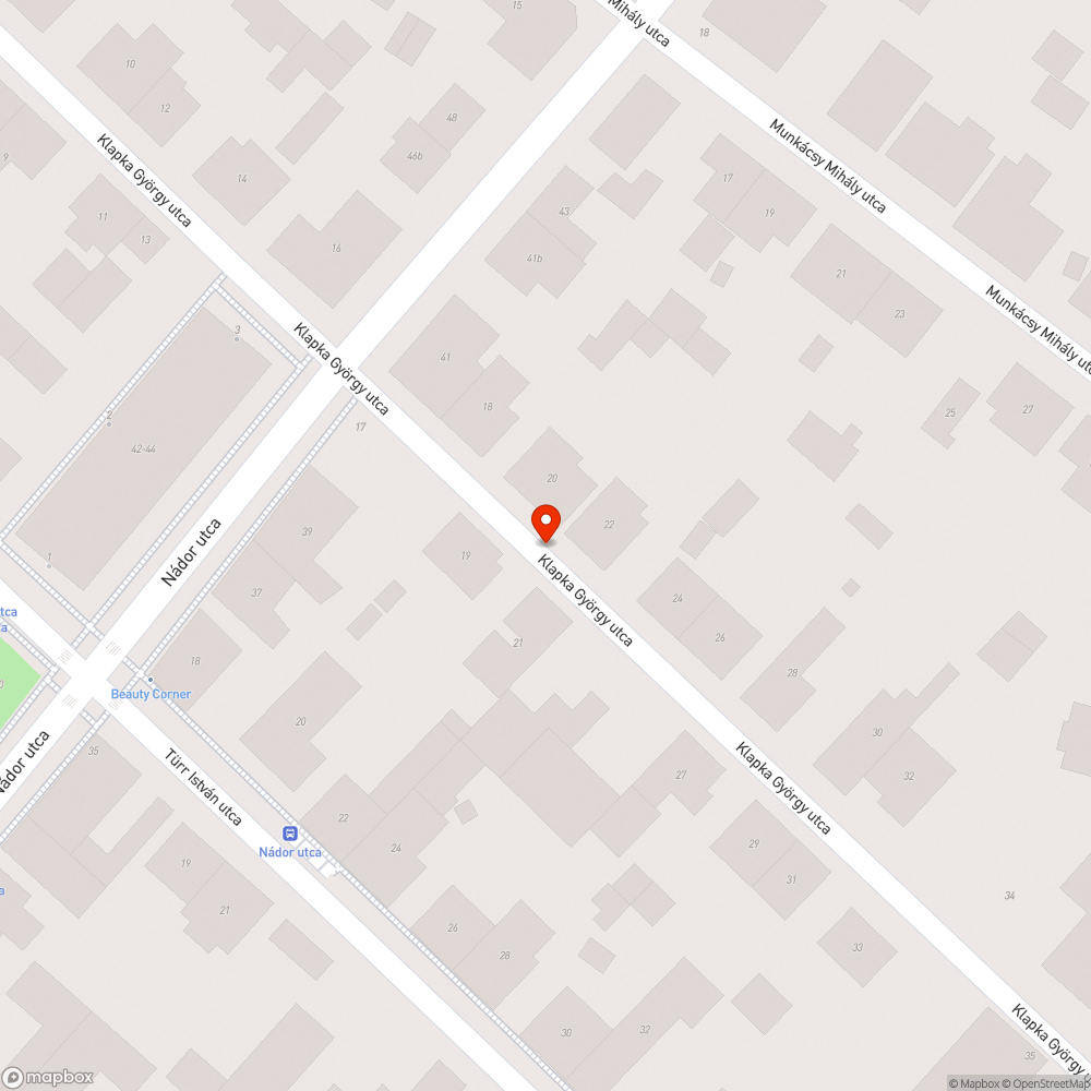 Kátyú az úttesten bejelentés helye