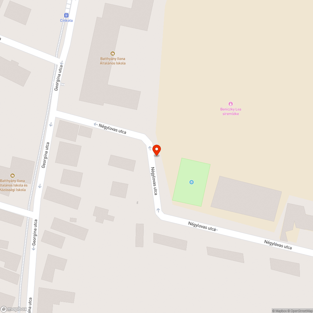 Graffitivel szennyezett trafó bejelentés helye