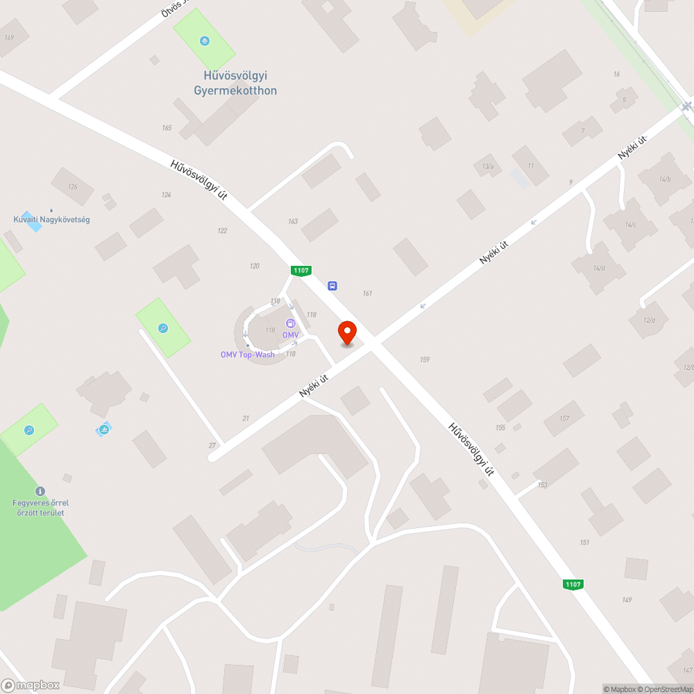 Megsemmisült Nyéki úti járda bejelentés helye