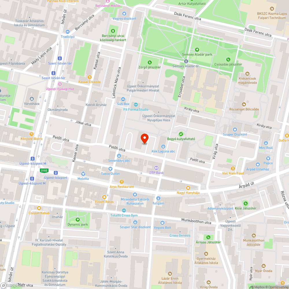 Elhagyott autó bejelentés helye