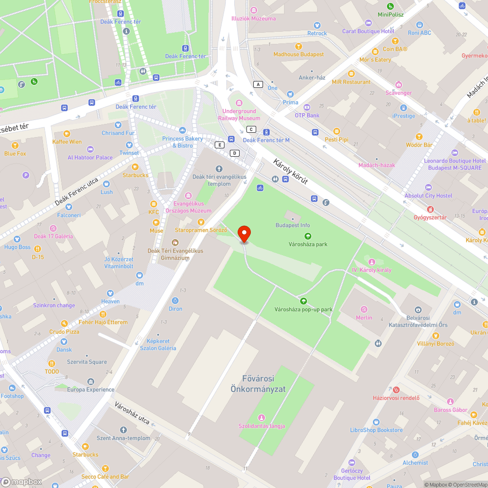 Zárt kapu a Városházán bejelentés helye