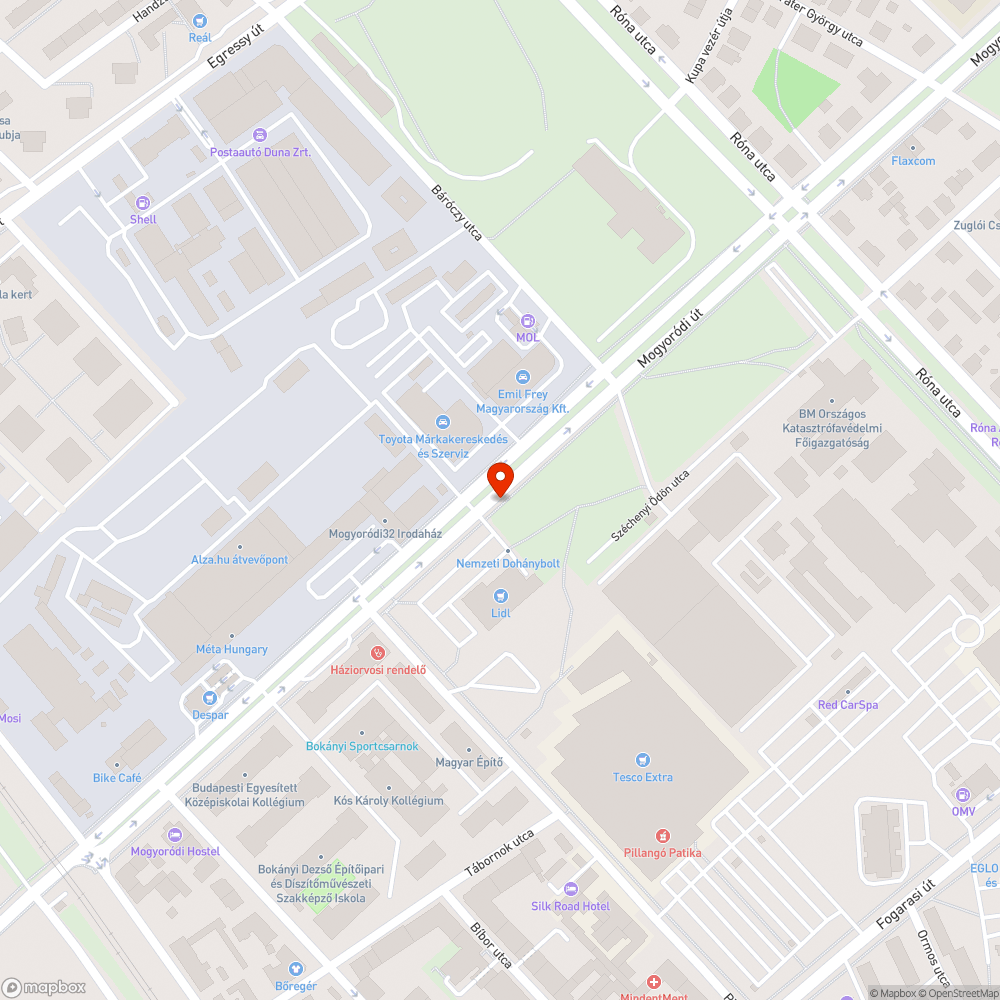 Járhatatlan járda bejelentés helye