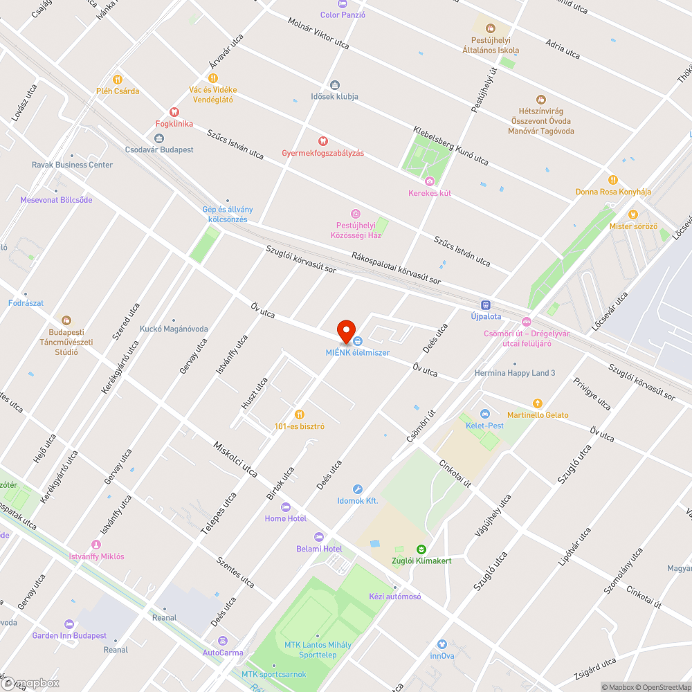 Bp. XIV Telepes utca / Öv utca sarok veszélyes járda süllyedés bejelentés helye