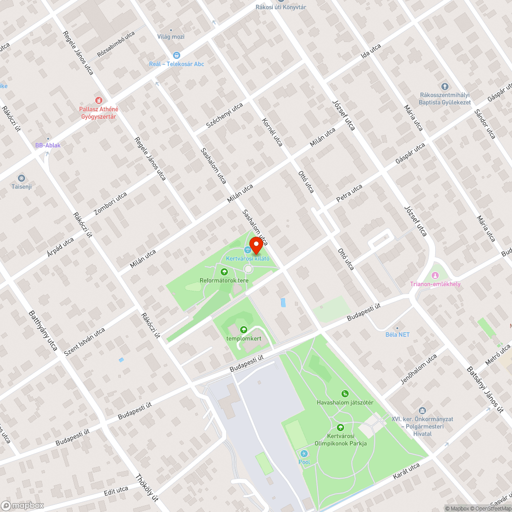 Megrongált kilátó bejelentés helye