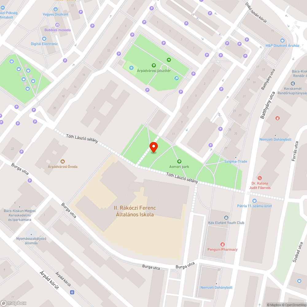 Kijött elem bejelentés helye