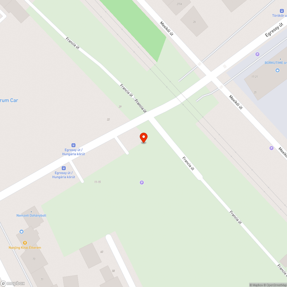 Elhagyott autó bejelentés helye