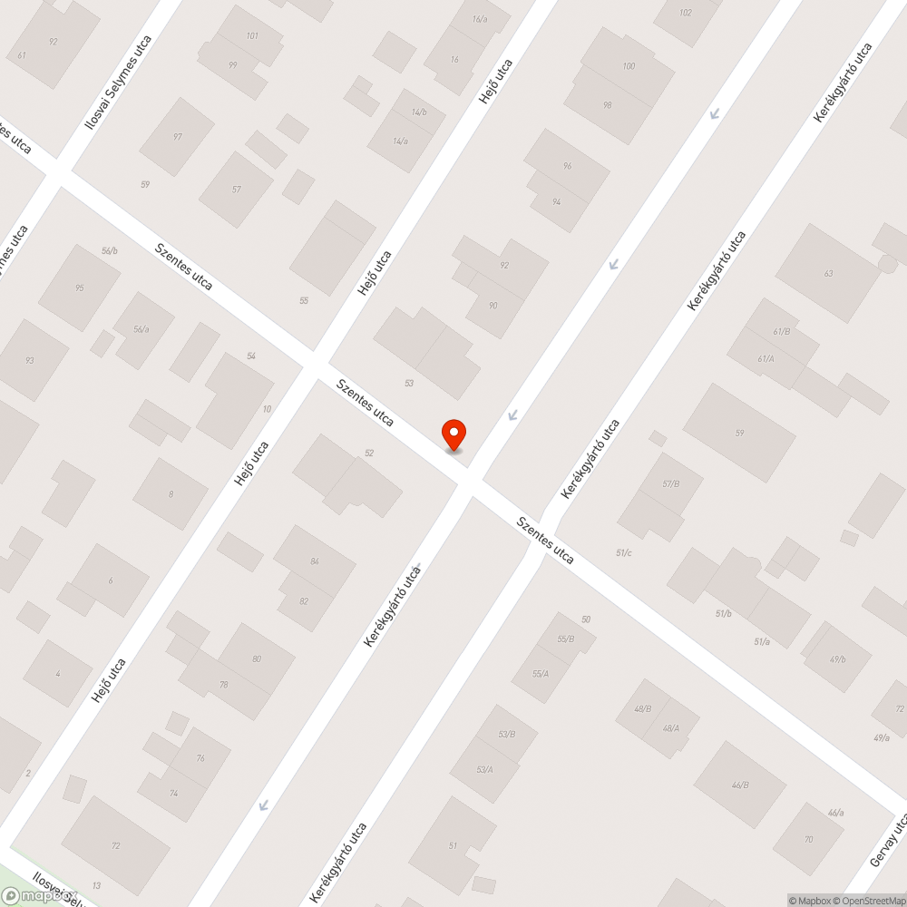 Kátyúk bejelentés helye