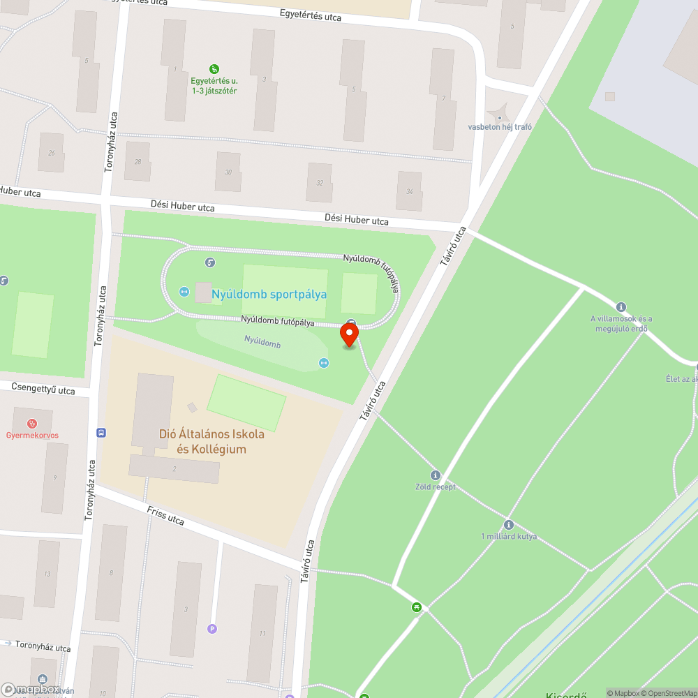 Szemetes környezet bejelentés helye