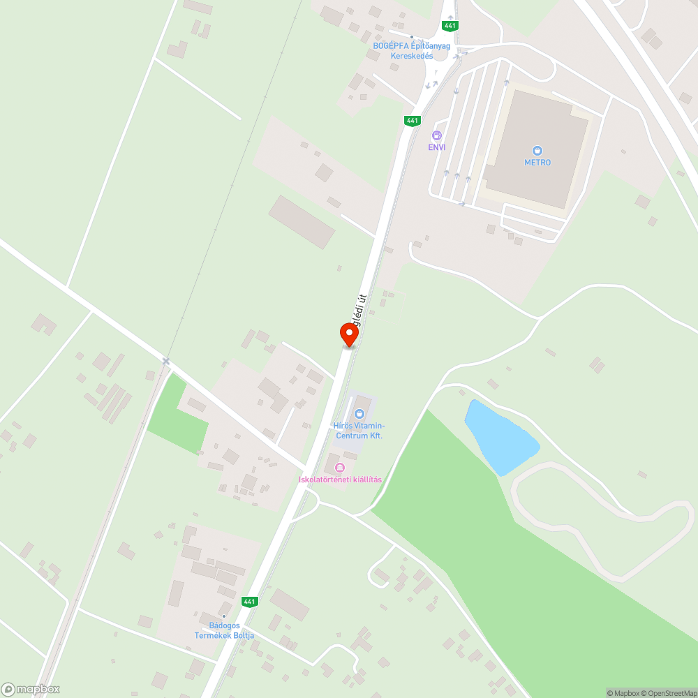 Kerékparút bejelentés helye
