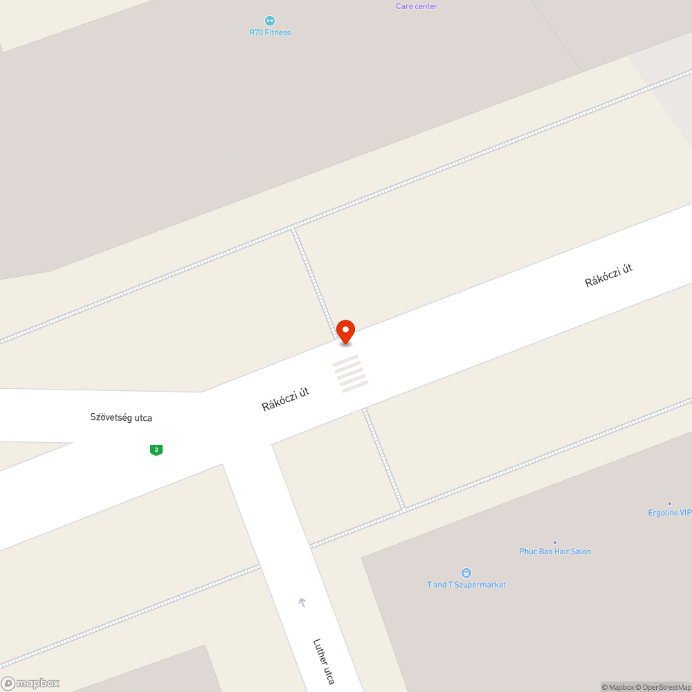 Kátyúk bejelentés helye