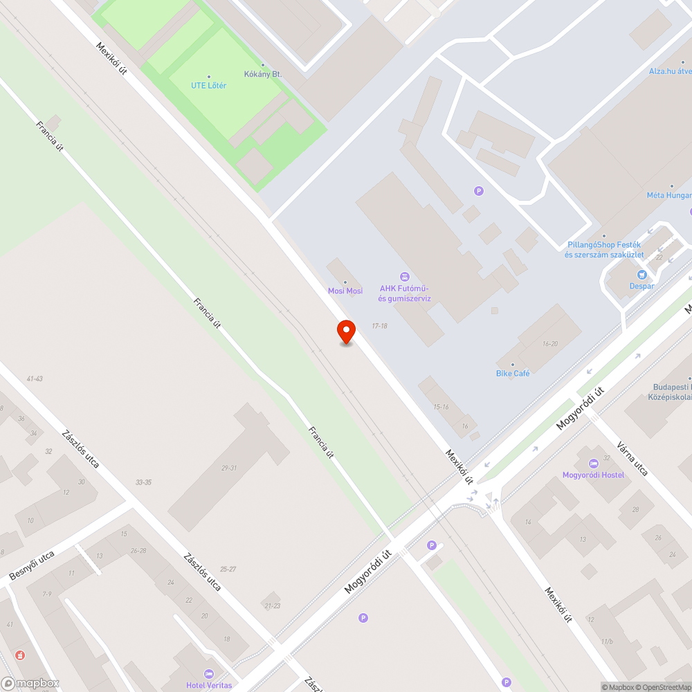 Elhagyott autó bejelentés helye