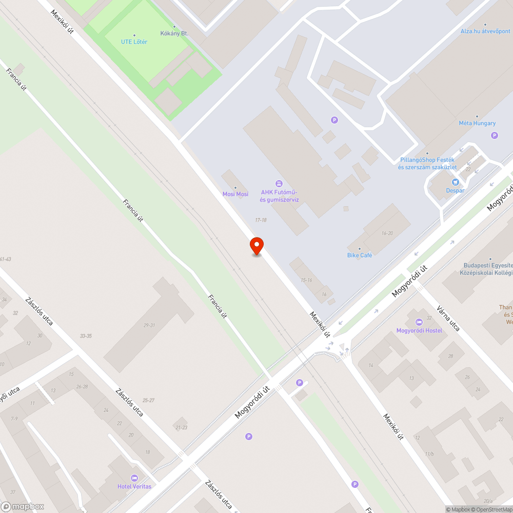 Elhagyott autó bejelentés helye