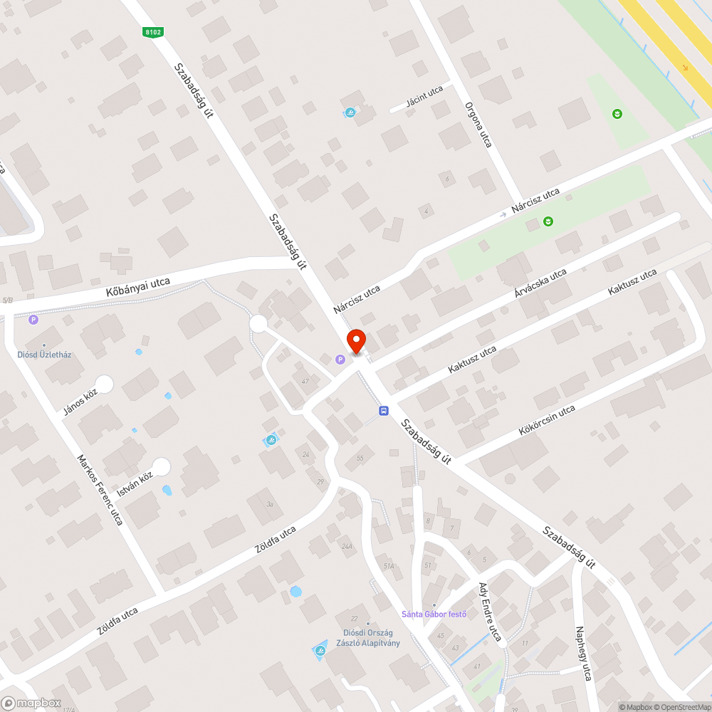 Sérült oszlop bejelentés helye