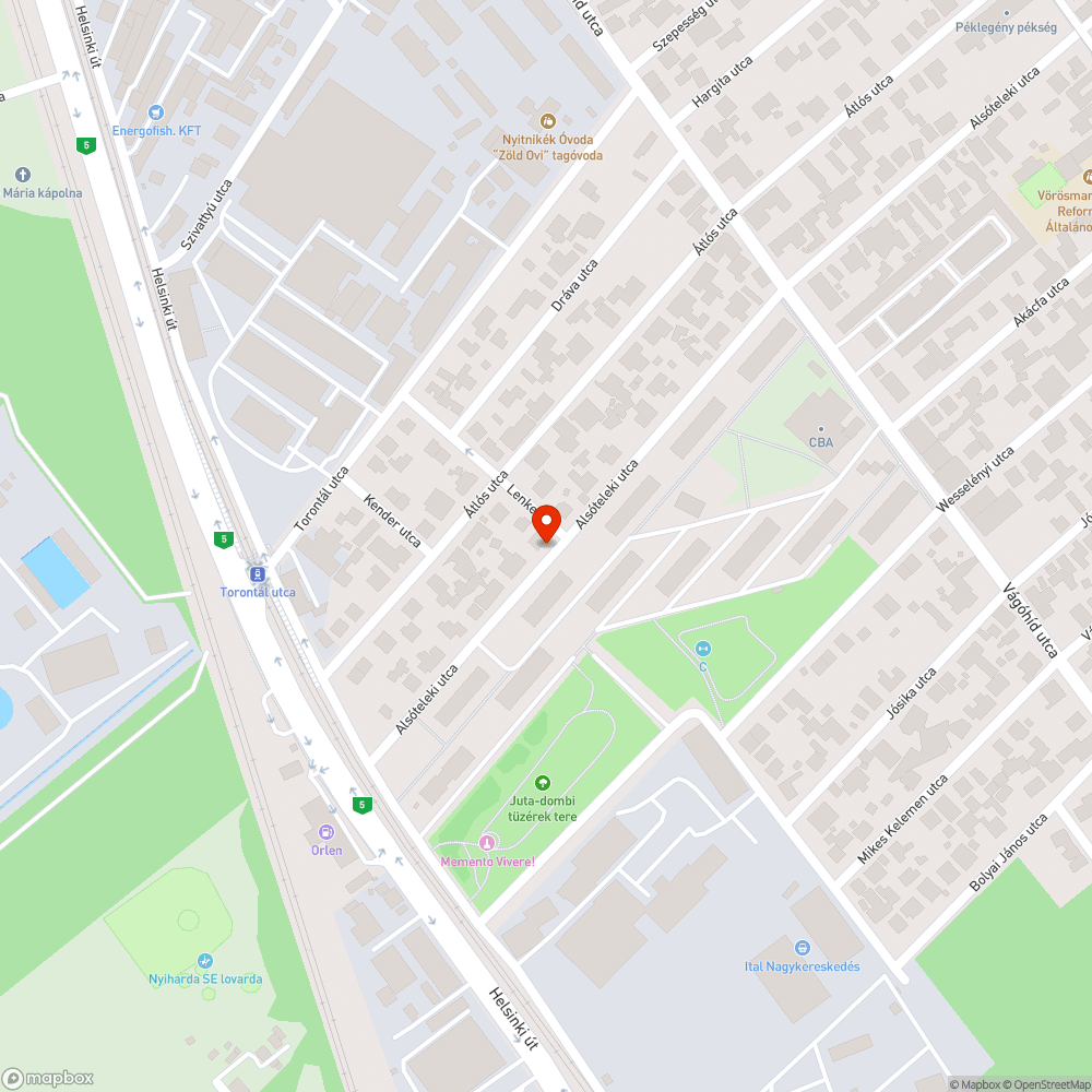 Rendszám nélküli Opel Alsóteleki utca bejelentés helye