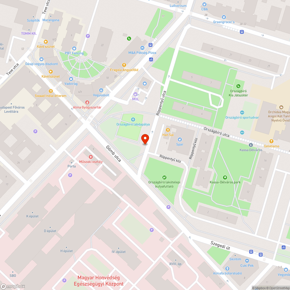 Szilánk a parkolóban bejelentés helye