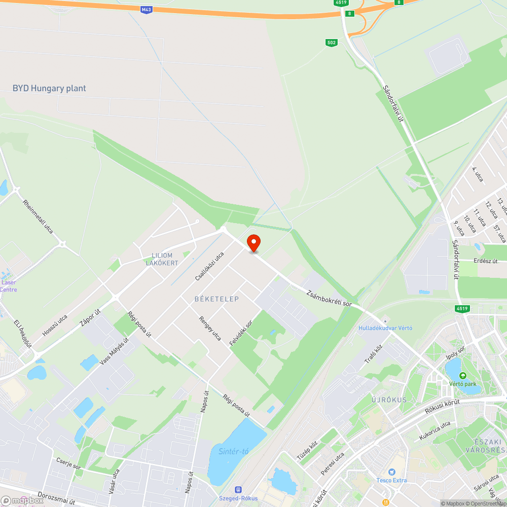 Kerékpársávok seprése Szegeden bejelentés helye