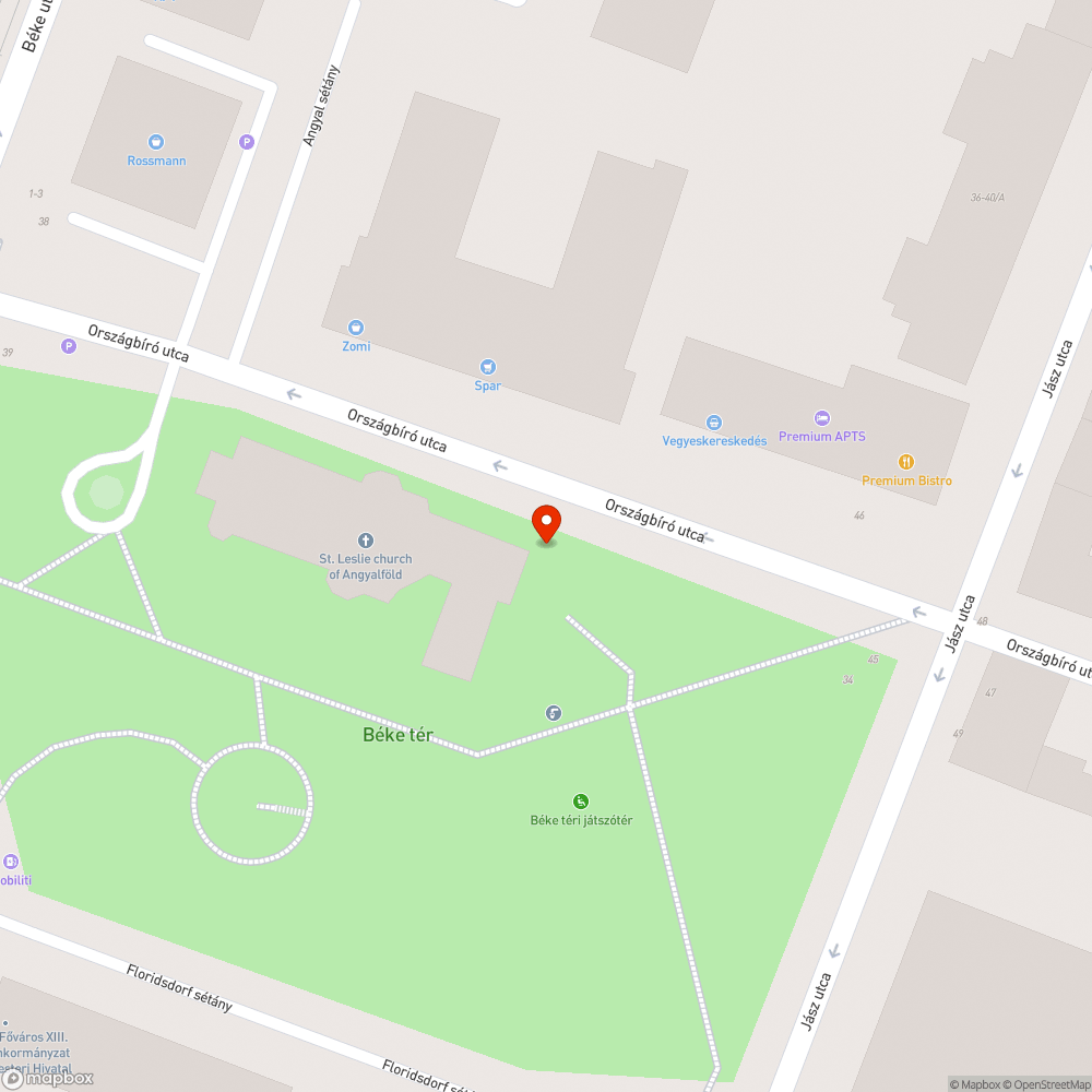 Építési törmelék a parkban bejelentés helye