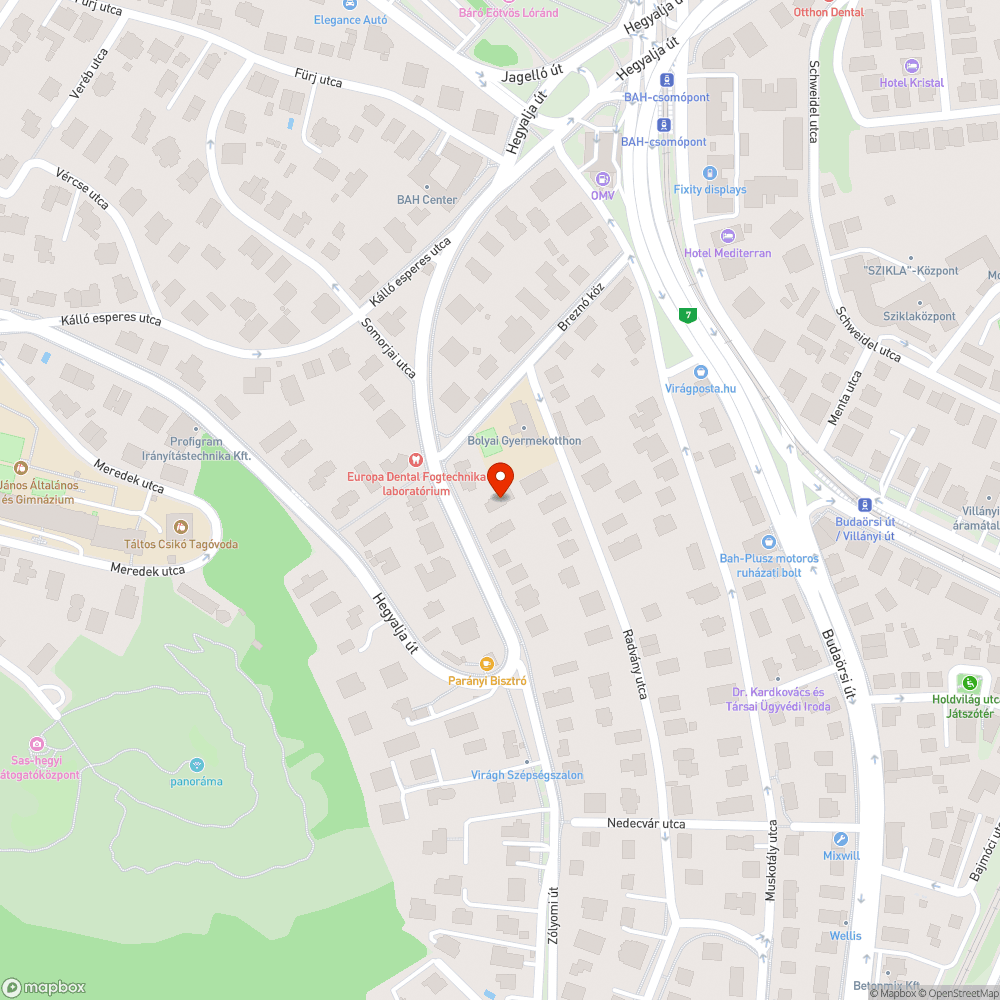 Veszteglő autó bejelentés helye