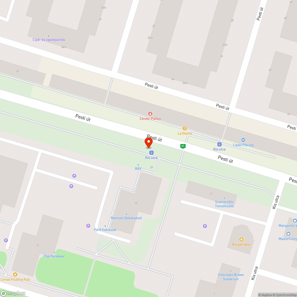 Festésre szoruló pad bejelentés helye
