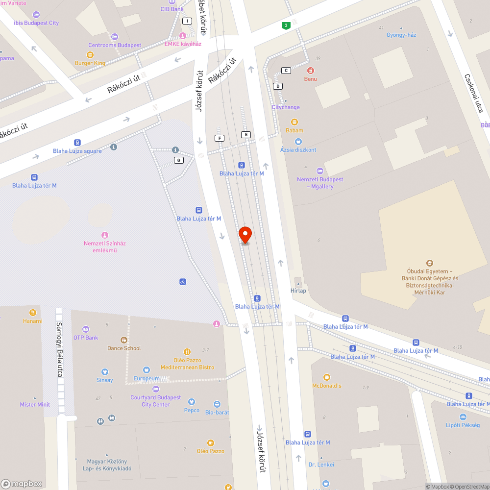 Megrepedt üvegtetők - Blaha Lujza tér bejelentés helye