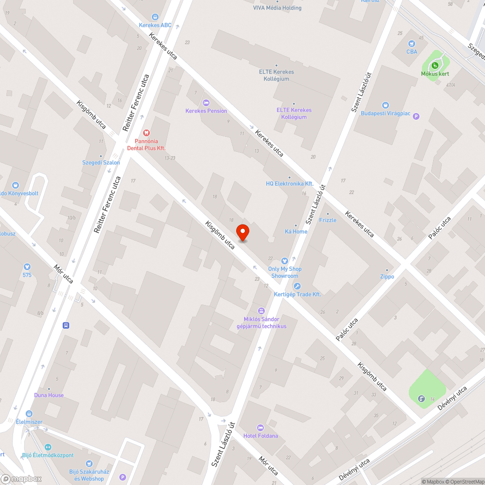 Kiszáradt fa bejelentés helye