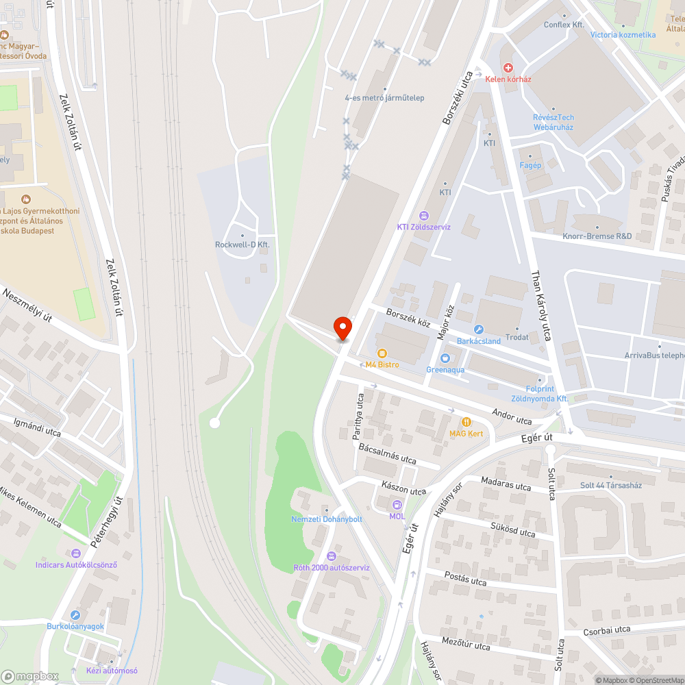 Ellopott zebra bejelentés helye