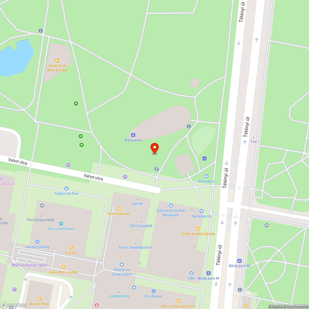 Keréknyom a Bikás parkban bejelentés helye