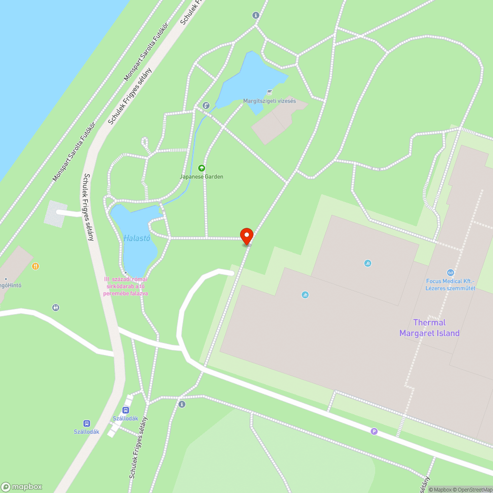 Törött pad a Margit-szigeten bejelentés helye