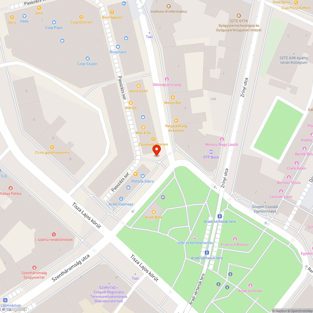 Megszűnt étterem bejelentés helye