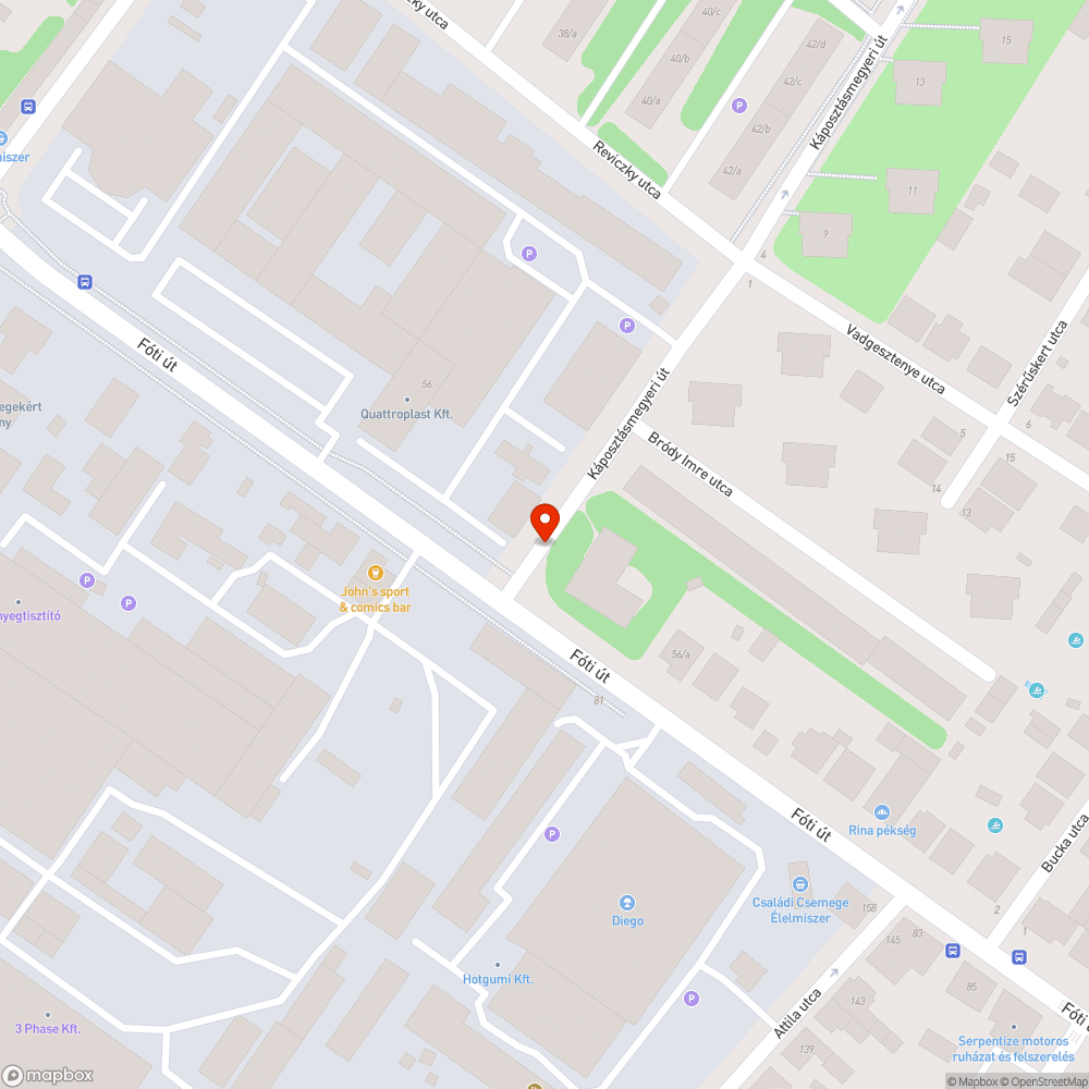 Balesetveszély a Káposztásmegyeri út – Fóti út torkolatánál (Újpest) bejelentés helye