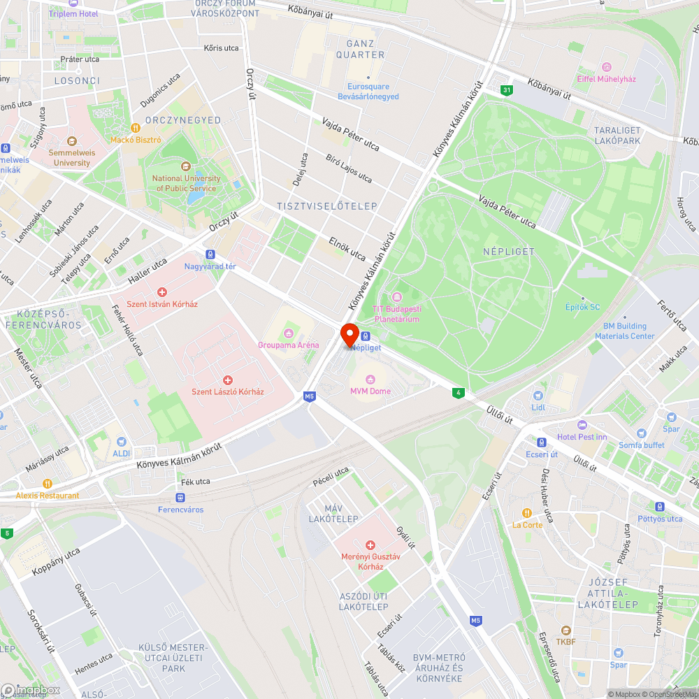 Felüljáró alatti parkolóterület lezárása bejelentés helye