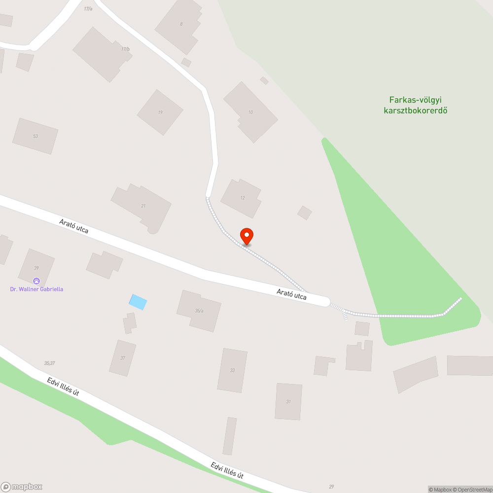 Utcákat összekötő ösvény bejelentés helye