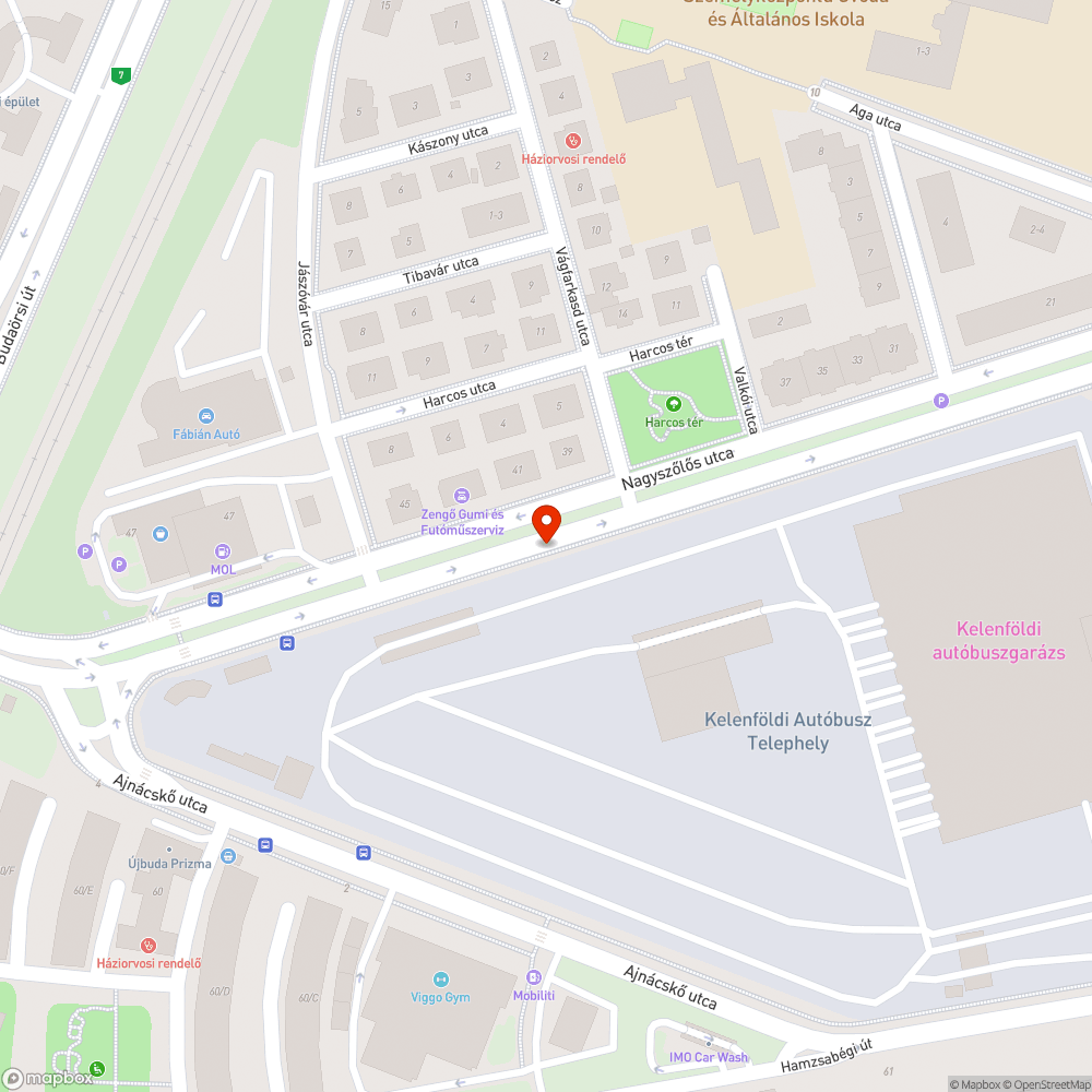 Elhanyagolt járda szakasz bejelentés helye