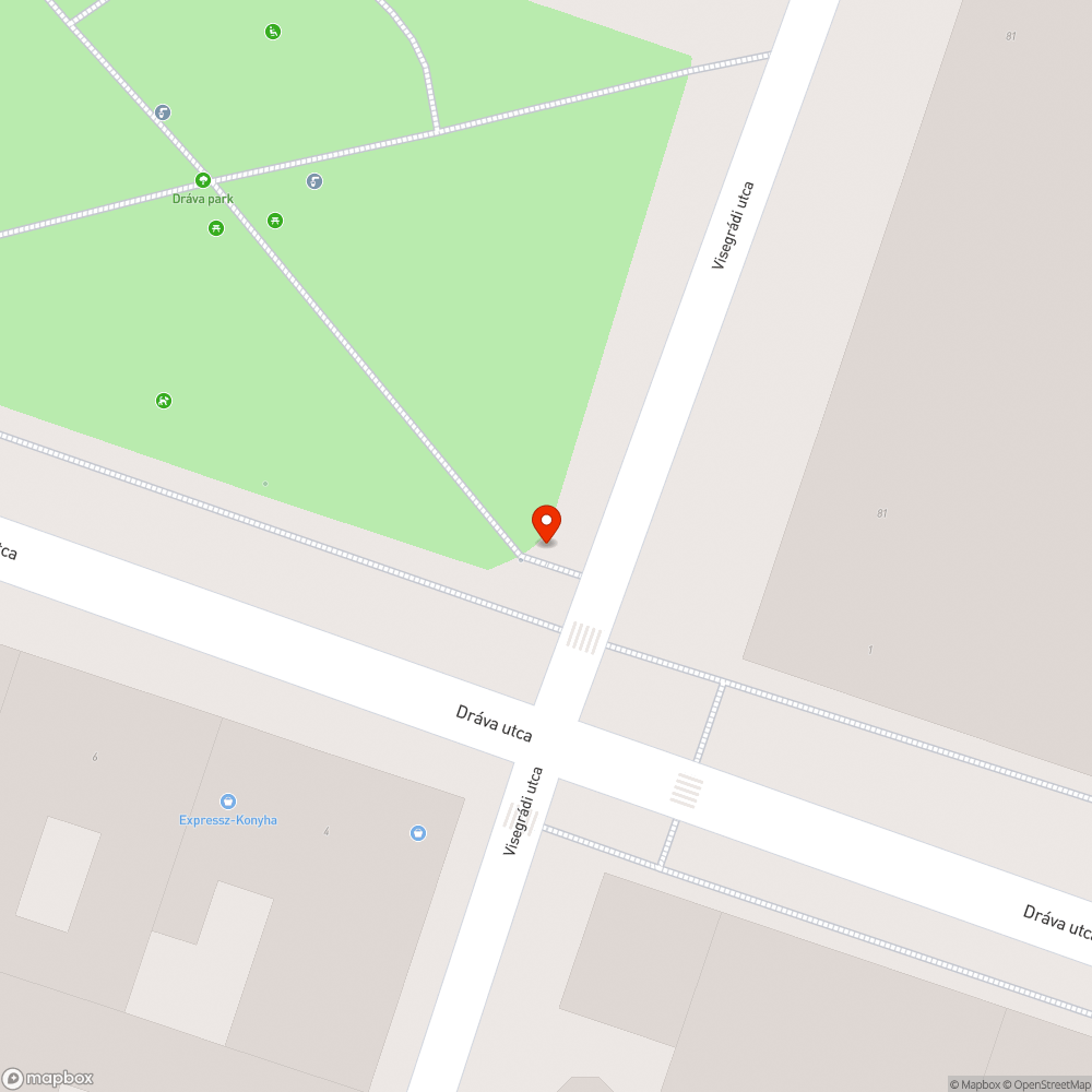 Dráva park táblája leesett bejelentés helye