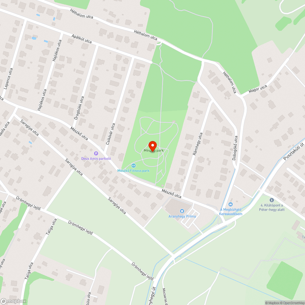 Darázsfészek játszótéren (Mészkőpark) bejelentés helye