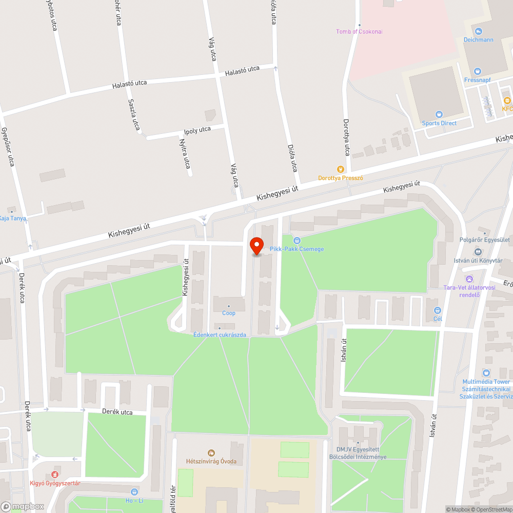 Közterületi parkolás bejelentés helye