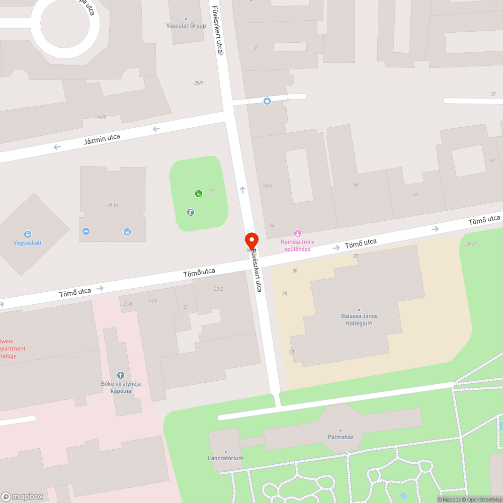 Beszakadt úttest bejelentés helye