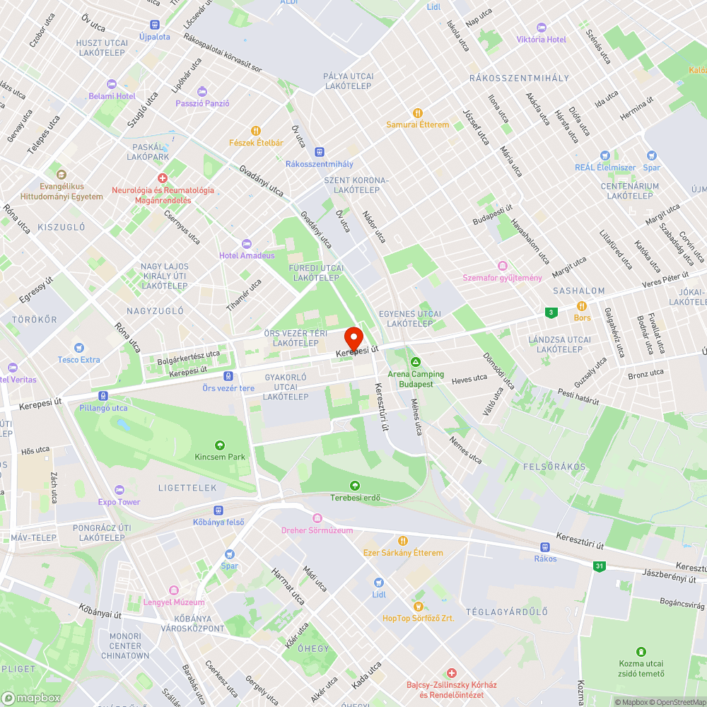 Gyalogos lámpa bejelentés helye