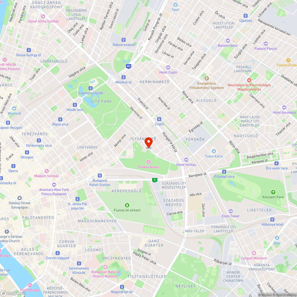 Hiányzó fedlap > lyuk az útban. Stefánia 67. bejelentés helye