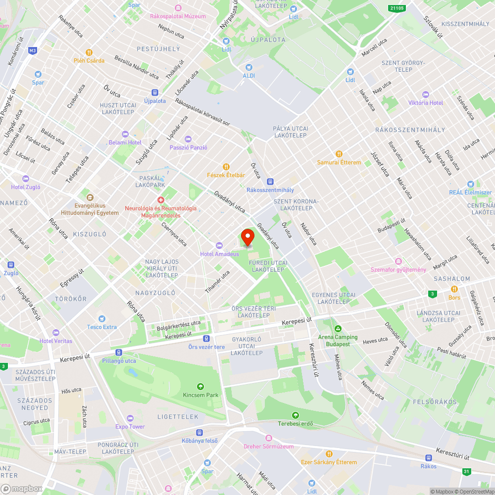 Elhagyott jármű bejelentés helye