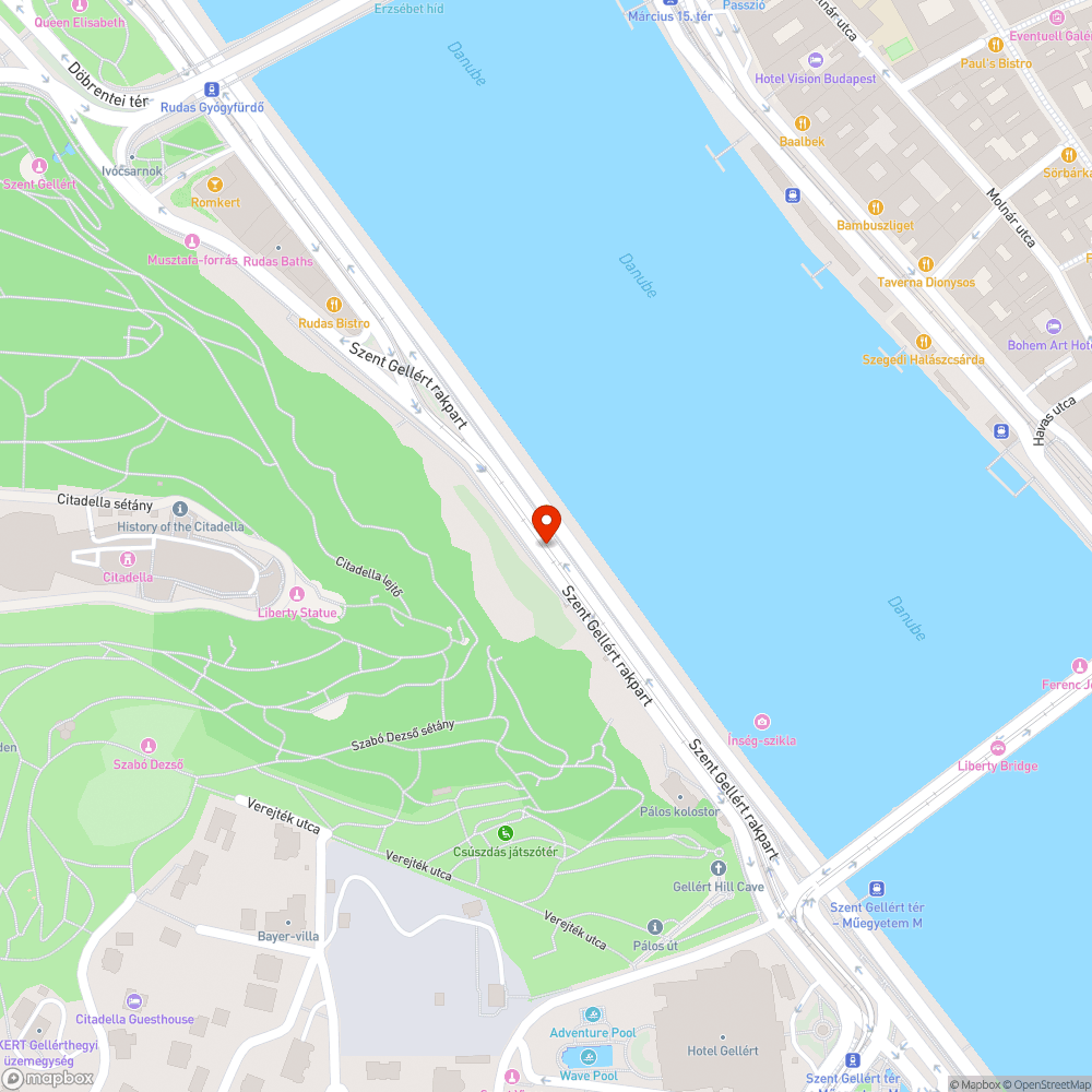 Csapnivaló bicikliút a budai rakparton II. bejelentés helye